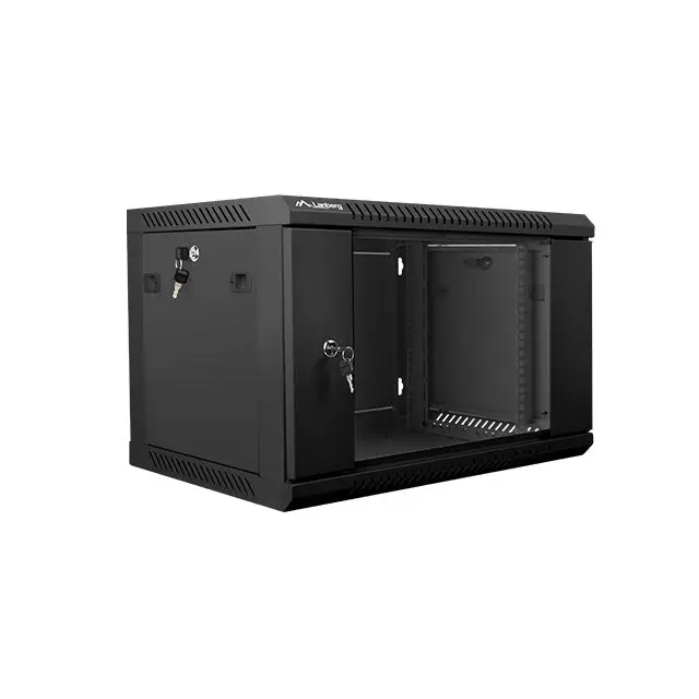 Lanberg rack cabinet 19’’ wall-mount 6U / 600x450 for self-assembly (flat pack) black - Сървърни и комуникационни