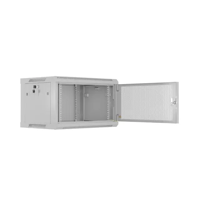 Lanberg rack cabinet 19’’ wall-mount 6U/600x450 with perforated door grey (flat pack) - Сървърни и комуникационни