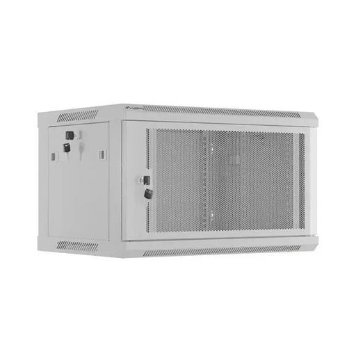Lanberg rack cabinet 19’’ wall-mount 6U/600x450 with perforated door grey (flat pack) - Сървърни и комуникационни