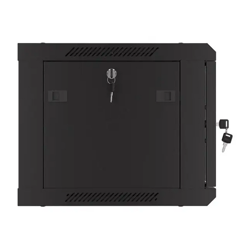 Lanberg rack cabinet 19’’ wall-mount 6U/600x450 with perforated door black (flat pack) - Сървърни и комуникационни