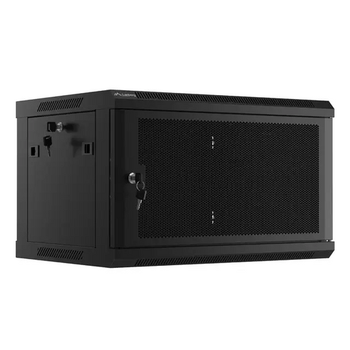 Lanberg rack cabinet 19’’ wall-mount 6U/600x450 with perforated door black (flat pack) - Сървърни и комуникационни