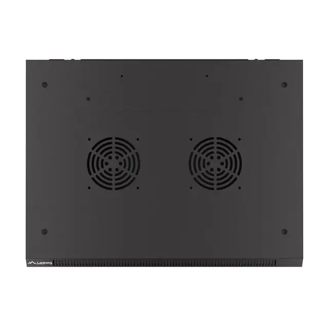 Lanberg rack cabinet 19’’ wall-mount 9U/600x450 with perforated door black (flat pack) - Сървърни и комуникационни