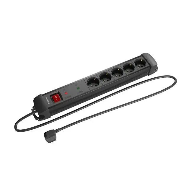 Lanberg surge protector sp1 3m 5x schuko outlets black - Разклонители<<<LANBERG сървърни шкафове и