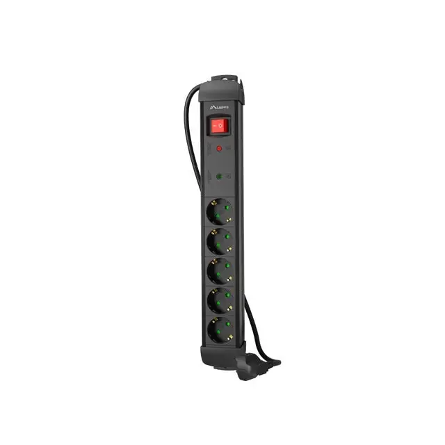 Lanberg surge protector sp1 3m 5x schuko outlets black - Разклонители<<<LANBERG сървърни шкафове и