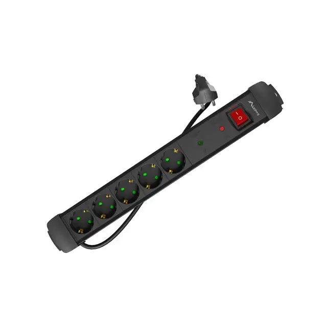 Lanberg surge protector sp1 3m 5x schuko outlets black - Разклонители<<<LANBERG сървърни шкафове и