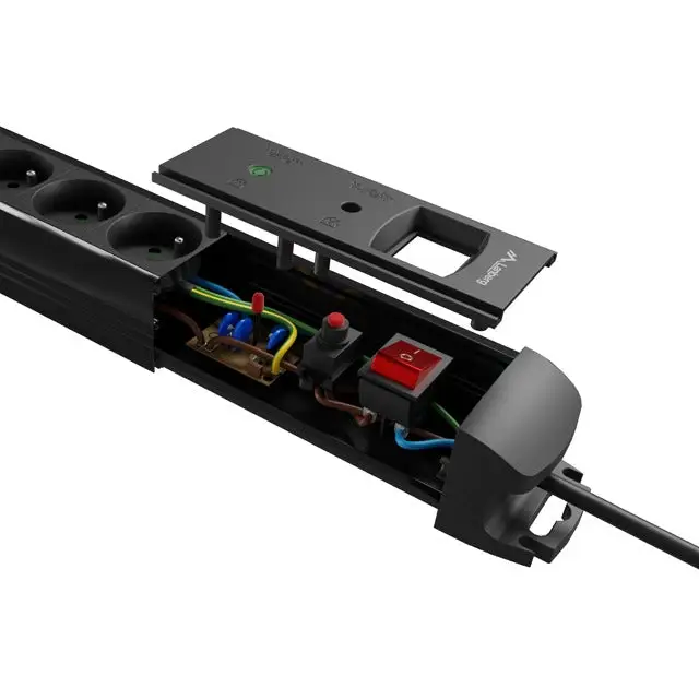 Lanberg surge protector sp1 3m 5x schuko outlets black - Разклонители<<<LANBERG сървърни шкафове и