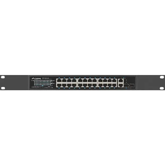 Lanberg Switch 24 x 100MB POE+/2 x Combo Rack 19’’ Gigabit Ethernet 250W - Комутатори<<<LANBERG мрежово и