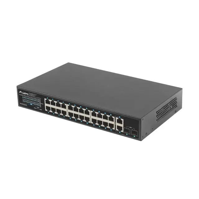 Lanberg switch 24x 1GB poe+/2x GB 2x sfp rack 19’’ gigabit ethernet 360w - Комутатори<<<LANBERG мрежово и