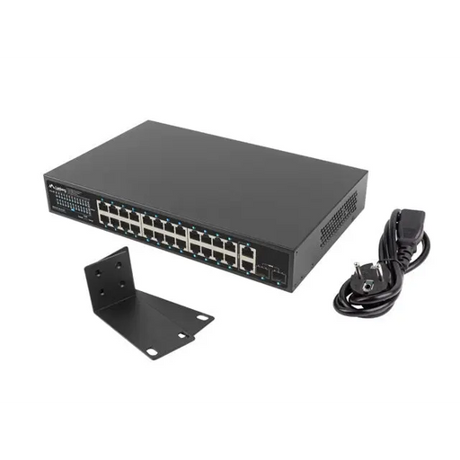 Lanberg switch 24x 1GB poe+/2x GB 2x sfp rack 19’’ gigabit ethernet 250w - Комутатори<<<LANBERG мрежово и