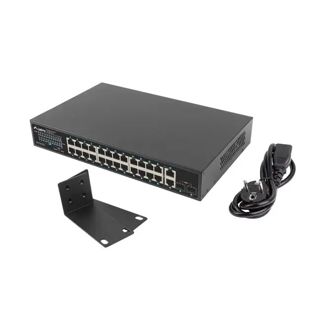 Lanberg switch 24x 1GB poe+/2x GB 2x sfp rack 19’’ gigabit ethernet 250w - Комутатори<<<LANBERG мрежово и