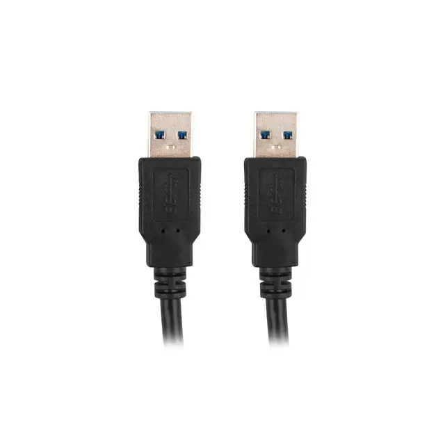 Lanberg USB-A (M) -> USB-A (M) 3.0 cable 0.5m black - USB<<<LANBERG кабели<<<LANBERG<<<PolyComp&&&Компютърни