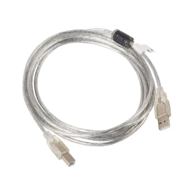 Lanberg USB-A (M) -> USB-B (M) 2.0 cable 3m transparent ferrite - USB<<<LANBERG кабели<<<LANBERG<<<PolyComp&&&USB