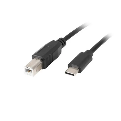 Lanberg USB-C (M) -> USB-B (M) 2.0 ferrite cable 1.8m black - USB<<<LANBERG кабели<<<LANBERG<<<PolyComp&&&Компютърни