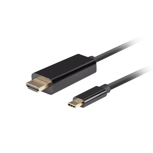 Lanberg USB-C (M) -> HDMI (M) cable 3m 4K 60Hz black - Видео<<<LANBERG кабели<<<LANBERG<<<PolyComp&&&Компютър Кабели и