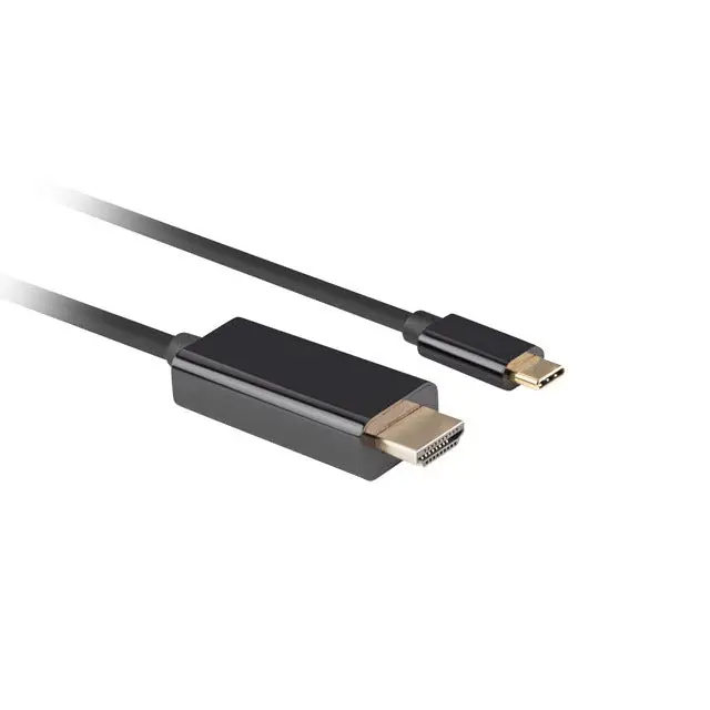 Lanberg USB-C (M) -> HDMI(M) 2.0 4K 60hz cable 0.5m black - Видео<<<LANBERG кабели<<<LANBERG<<<PolyComp&&&Компютърни