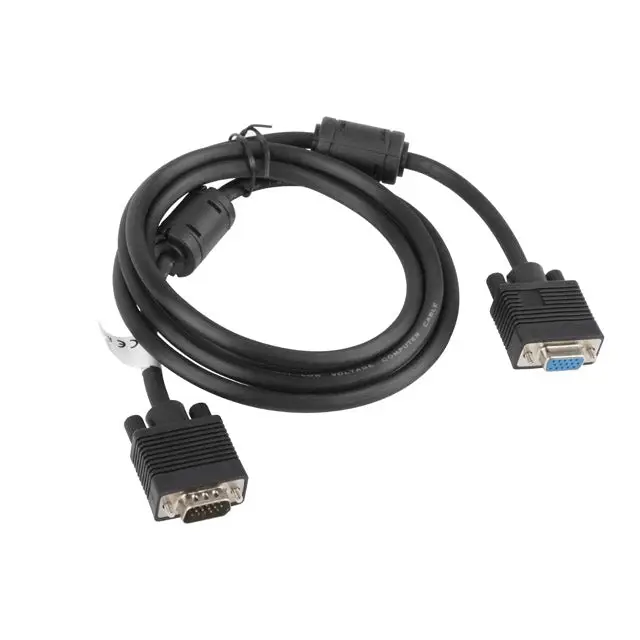 Lanberg VGA M/F extension cable 1.8m shielded ferrite black - Видео<<<LANBERG кабели<<<LANBERG<<<PolyComp&&&VGA