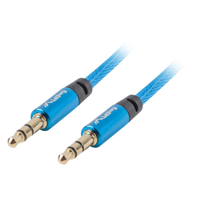 Lanberg mini jack 3.5mm M/M 3 pin cable 2m, blue premium