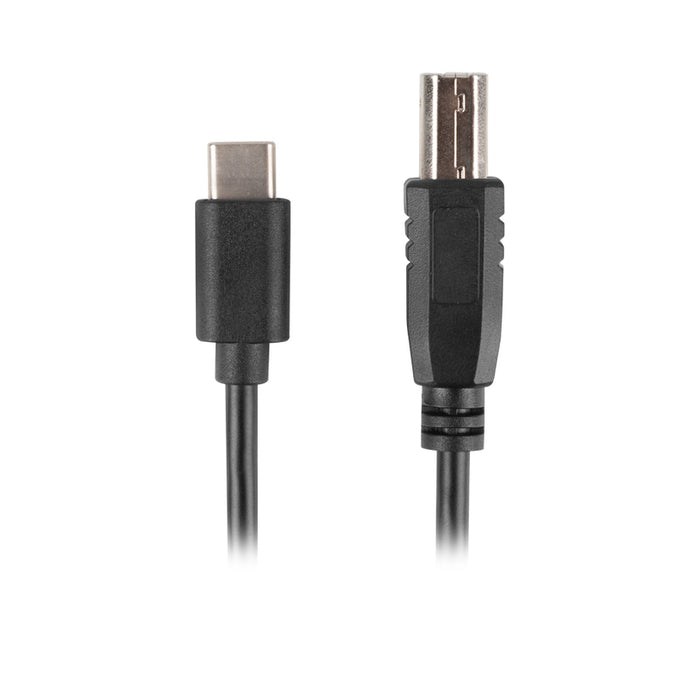 Lanberg USB-C (M) -> USB-B (M) 2.0 ferrite cable 1.8m, black