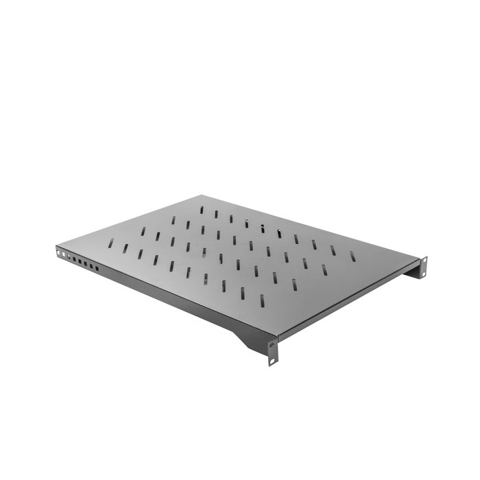 Lanberg 19" fixed shelf 1U / 483x750mm, max load capacity up to 25 kg, black