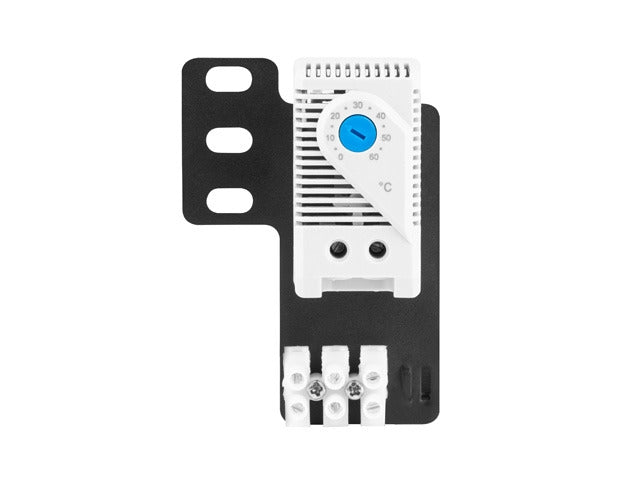 Lanberg closed-loop thermostat 10A for rack cabinets with 19" ear and terminal block, grey