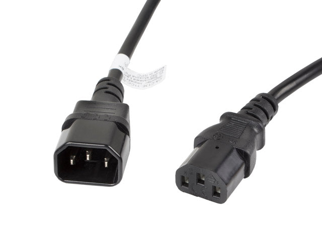 Lanberg extension power supply cable IEC 320 C13 -> C14 3m VDE, black