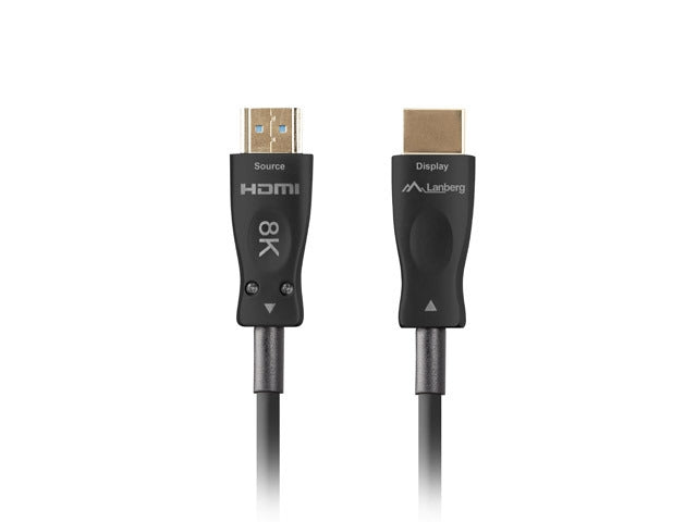 Lanberg HDMI M/M V2.1 cable, 30m, Optical, Black AOK