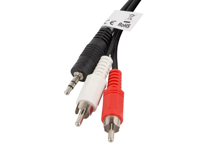 Lanberg mini jack 3.5mm (M) 3 pin -> 2X RCA (chinch) (M) cable 2m