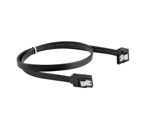 Lanberg SATA DATA III (6GB/S) F/F cable 30cm metal clips angled, black