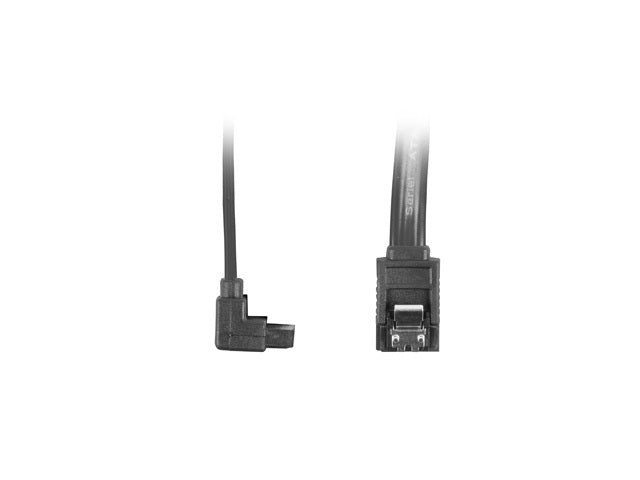 Lanberg SATA DATA III (6GB/S) F/F cable 50cm metal clips angled, black