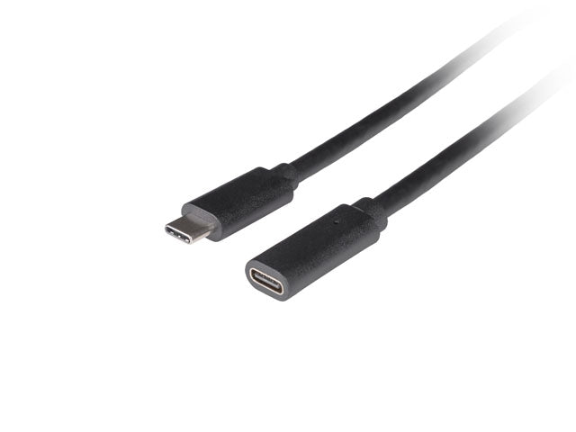 Lanberg USB-C M/F 3.1 cable 1.5m, Black