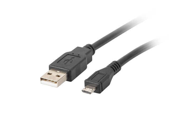 Lanberg USB MICRO-B (M)  ->  USB-A (M) 2.0 cable, 1m, black