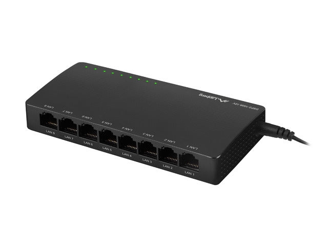Lanberg switch dsp2-1008-12v 8x 1GB/s unmanaged gigabit ethernet desktop 12v