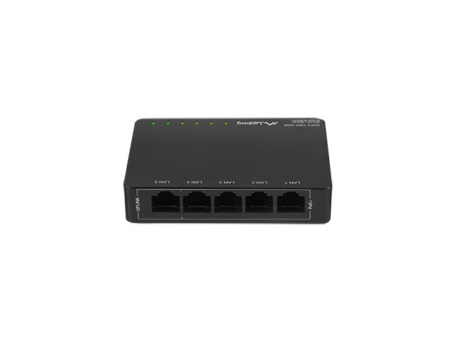 Lanberg switch dsp3-1005-60w 5x 1GB poe+ (4 port poe 30w/port max 60w) unmanaged desktop