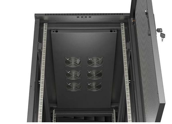 Lanberg Rack Cabinet 19" Free-Standing 22U/600X1200 (FlAT Pack) With Mesh Door Black