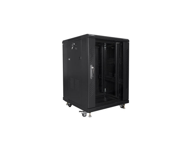 Lanberg rack cabinet 19" free-standing 15U/600x600 (flat pack) black