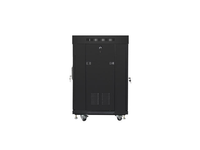 Lanberg rack cabinet 19" free-standing 15U/600x600 (flat pack) with glass door lcd black v2