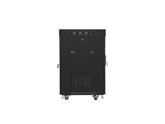 Lanberg rack cabinet 19" free-standing 15U/600x600 (flat pack) with glass door lcd black v2