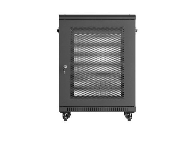 Lanberg rack cabinet 19" free-standing 15U/600X600 (FLAT PACK) with mesh door black