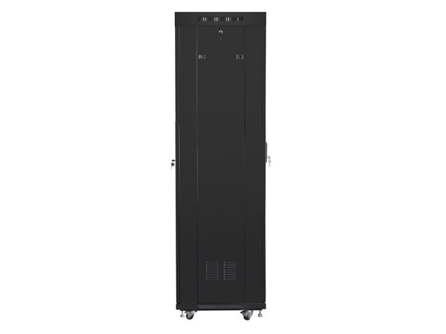 Lanberg rack cabinet 19" free-standing 42U/600x600 (flat pack) with glass door lcd black v2