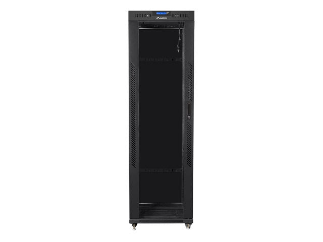 Lanberg rack cabinet 19" free-standing 42U/600x600 (flat pack) with glass door lcd black v2