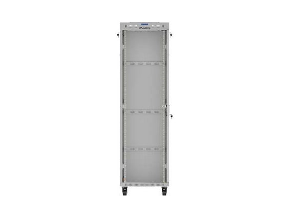 Lanberg Rack Cabinet 19" Free-Standing 42U/600X600 (FlAT Pack) With Glass Door LCD Grey V2