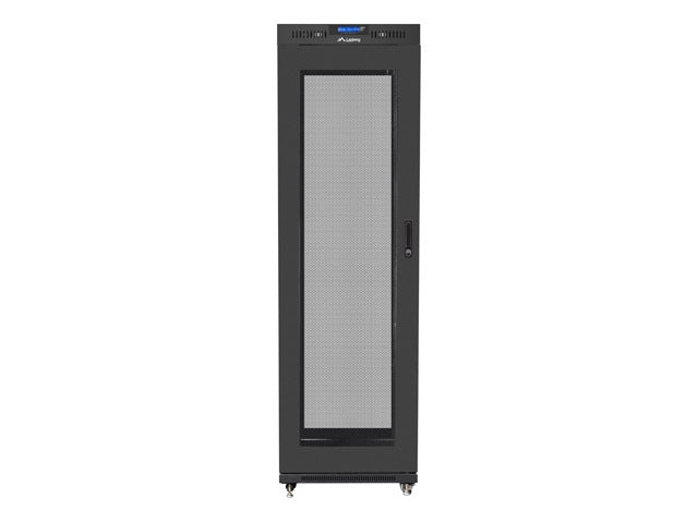 Lanberg rack cabinet 19" free-standing 42U/600x600 (flat pack) with mesh door lcd black v2