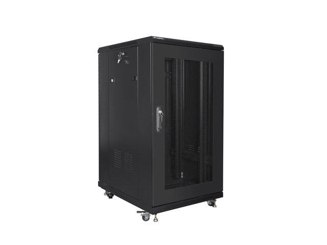 Lanberg rack cabinet 19" free-standing 22U/600x800 (flat pack) with mesh door black