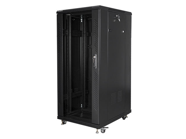 Lanberg rack cabinet 19" free-standing 27U / 600x800 self-assembly flat pack, black