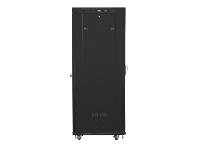 Lanberg rack cabinet 19" free-standing 37U / 600x800 self-assembly flat pack with mesh door LCD, black