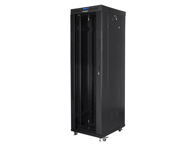 Lanberg rack cabinet 19" free-standing 42U/600x800 (flat pack) with glass door lcd black v2