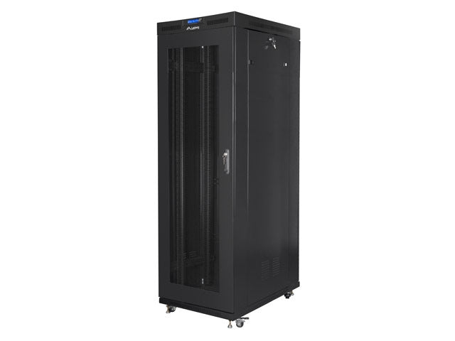 Lanberg rack cabinet 19" free-standing 27U/800x1200 (flat pack) with mesh door lcd black
