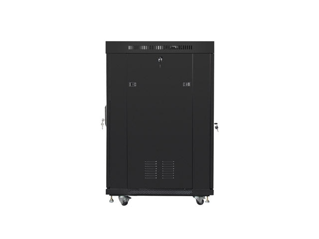 Lanberg rack cabinet 19" free-standing 22U/800x800 (flat pack) with glass door lcd black v2