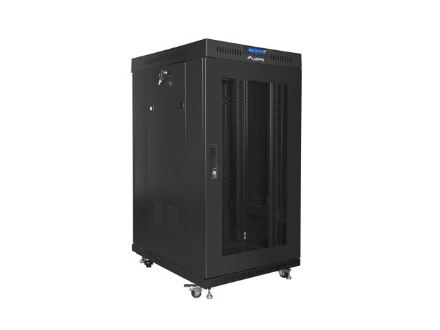 Lanberg rack cabinet 19" free-standing 22U/800x800 (flat pack) with mesh door lcd black v2