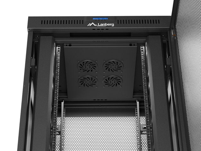 Lanberg rack cabinet 19" free-standing 37U/600X800 (FLAT PACK) with mesh door LCD black